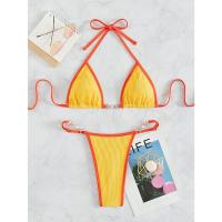 Bikini Micro Sexy Para Mujer 2023 Conjunto De Baño Con Cadena Estilo Brasileño Bikini De Tanga Traje De Baño De Playa Low Waist Sin Aros - details 20