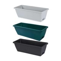 2 Pieces Window Box Planter Rectangle Plant Containers Decors with Drainage Holes Flower Pot Plant Pot for Outdoor Garden Home