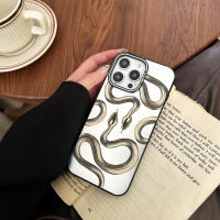 Funda de teléfono con letras de moda de lujo para iPhone 16 Pro 15 Promax 14 Pro 13 12 Promax negro plateado IMD Soft Cover. - details 5