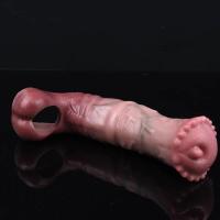 Embalaje privado SEXY FAAK Siliocne funda de caballo condones reutilizables juguetes sexuales para hombres agrandamiento consolador para adultos extensor de anillo alargado - details 8