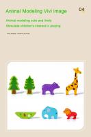 Excitat Juguete de Árbol de Madera Montessori Juego de Equilibrio de Animal para Niños Pequeños - details 2
