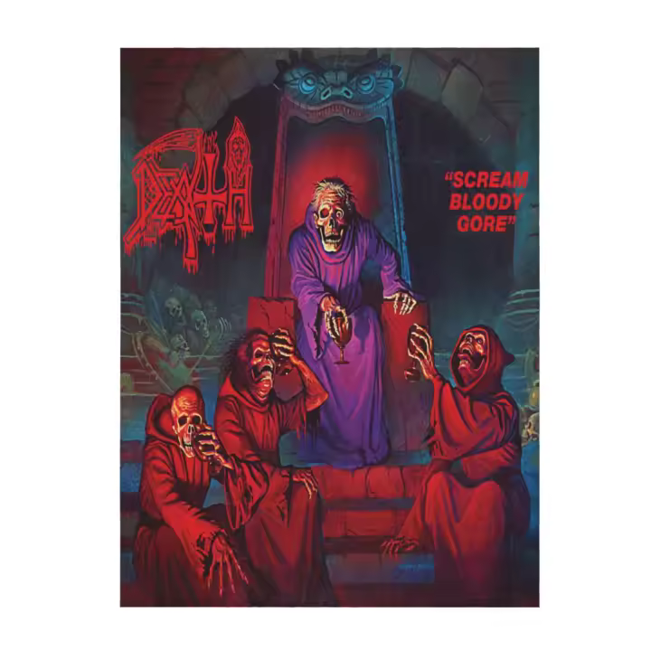 Manta de franela Death Scream, Gore sangriento, para dormitorio, sofá - 1