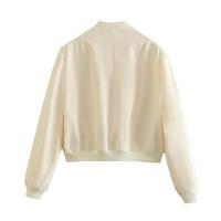 BUNO-Chaqueta Bomber de manga larga de Color liso para mujer, abrigo Vintage con cremallera a la moda, Tops, chaquetas básicas holgadas elegantes para mujer - details 18
