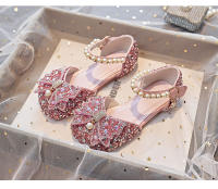 Zapatos de princesa de cristal plano para niños, modelo de anfitrión de escenario de actuación, compañero de clase de pasarela - details 18