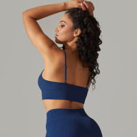 Hamidou-Sujetador deportivo Sexy para mujer, ropa interior deportiva a prueba de golpes, almohadilla extraíble para el pecho, para gimnasio, entrenamiento, Fitness, correr, Tops de realce - details 5