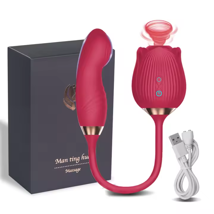 Vibrador de succión de rosas para consolador para mujer, succionador de clítoris y pezón, estimulación del clítoris, Juguetes sexuales femeninos para adultos - 1