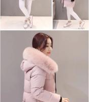 Chaqueta Parka de Invierno 2024 Cálida, Gruesa, Ajuste Delgado, Manga de Abrigo con Forro de Piel para Mujeres Moda de Talla Grande, Abrigo de Plumífero - details 8