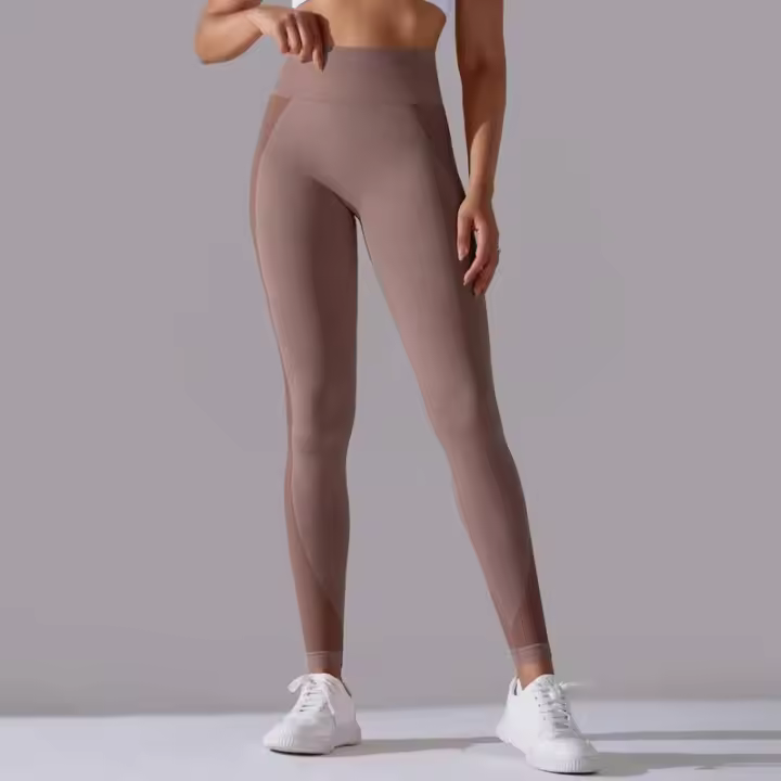 Pantalones Deportivos Sin Costuras para Mujeres Cintura Alta Yoga, Levantamiento de Glúteos, Carreras Ropa de Gimnasio - 1