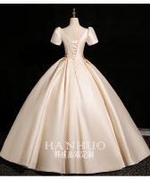 Elegante Vestido de Satén Francés para Mujeres Ideal para Bodas, Reuniones Anuales, Actuaciones de Arte Moda de Alta Sensación - details 10