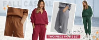 Chándal de mujer de 2 piezas, manga larga y media cremallera con bolsillos jersey, traje de ocio, sudadera, pantalón de chándal - details 2