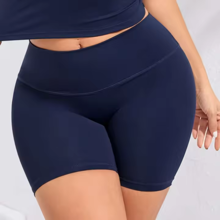 Shorts de Yoga de Cintura Alta para Mujeres Secado Rápido, A Prueba de Levantamientos, Adecuados para Ciclismo y Gimnasio Negro - 1