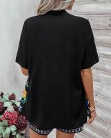 Conjunto de Verano para Mujer 2025 Blusa Estampada y Shorts Ajustados Moda Europea - details 28