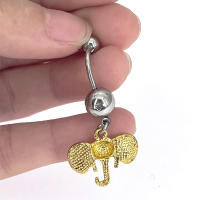 Anillos de Ombligo de acero quirúrgico CZ, Piercing de vientre, Piercing de Ombligo, Ombligo Nombril Joias Ouro, lindo y elegante, 1 pieza - details 4