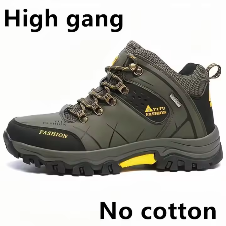 Zapatillas De Deporte Para Hombre, Botas De Montañismo, Botas De Senderismo De Cuero Impermeables, Zapatos Cálidos De Invierno Para Hombre, Botas De Nieve, Zapatos De Trekking Al Aire Libre - 1