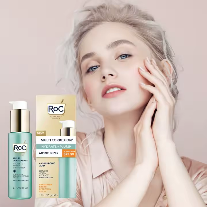 Crema hidratante diaria multicorrexion de 50ml con S-PF 1,7 Oz ROC Skin Essence producto para el cuidado de la piel esencia antiarrugas profunda - 1