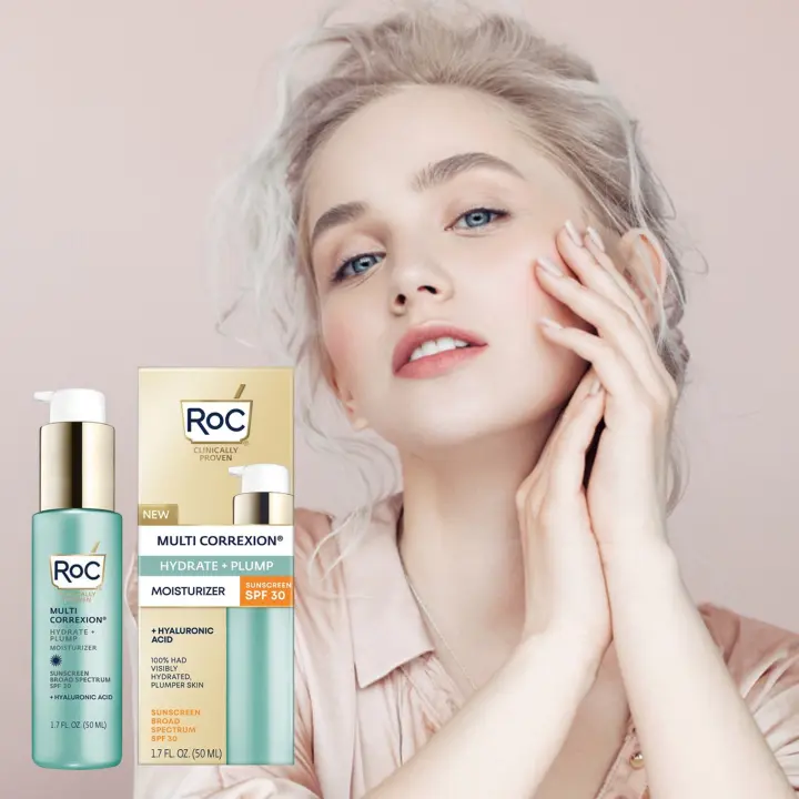 Crema hidratante diaria multicorrexion de 50ml con S-PF 1,7 Oz ROC Skin Essence producto para el cuidado de la piel esencia antiarrugas profunda - 1