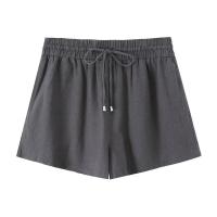 Pantalones Casuales Versátiles para Mujer 2025 Cintura Elástica Color Sólido Verano Nueva Llegada - details 0