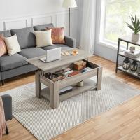 Mesa de Café Elevable y Extensible con Revistero 98x50x(41,8-56) cm Mueble para Sala de Estar y Comedor - details 62