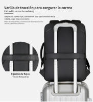 Mochila de viaje de gran capacidad para hombre, bolsa para ordenador portátil de negocios con carga USB, bolso personalizable para exteriores - details 9