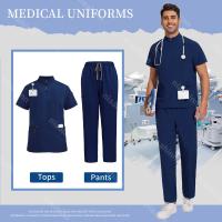 ropa médica para hombre, uniforme de hospital, traje exfoliante, ropa de trabajo quirúrgica, accesorios de enfermera, traje de trabajo para el cuidado de mascotas - details 25