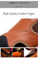 Sandalias clásicas de cuero genuino para hombre, zapatos transpirables de cuero de vaca, sandalias romanas suaves para exteriores, Verano - details 3