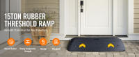SucceBuy Rampa de umbral de goma, elevación de 2", capacidad de 33069 libras, rampa de goma reciclada antideslizante para puertas, sillas de ruedas y scooters - details 0