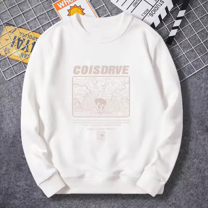Sudadera deportiva informal de manga larga para hombre, top de cuello redondo de moda - 1