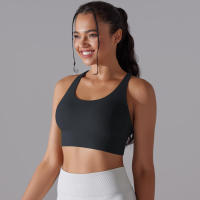 Hamidou-Sujetador de Yoga con espalda cruzada para mujer, ropa interior deportiva absorbente de golpes, correas de hombro cruzadas, Top corto de Fitness, deportes a prueba de golpes - details 22