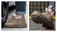 Zapatos de seguridad ANTIPERFORACIONES para hombre, botas transpirables de verano, zapatillas de trabajo antideslizantes con punta de acero - details 3