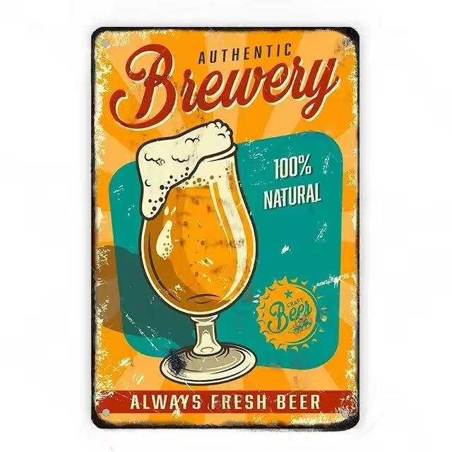 Carteles de cerveza fría, carteles de lata de Metal Vintage, bebida Retro, Bar, Club, Pub, restaurante, placa de decoración artística de pared - 1