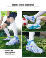 Zapatos de fútbol para niños FG/TF, botas de fútbol escolares, tacos para niños y niñas, zapatillas de deporte para césped, calzado deportivo de entrenamiento atlético al aire libre - details 14