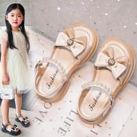 Sandalias de moda para niños verano nuevas niñas arco perla princesa zapatos suela suave antideslizante zapatos de playa - details 3