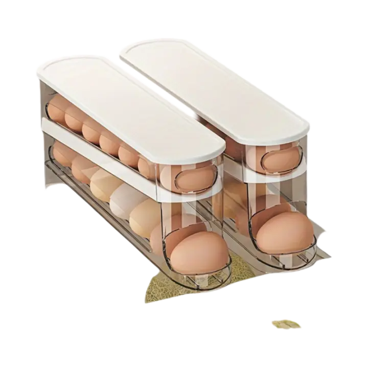 Caja de Almacenamiento de Huevos para Nevera Material de Plástico Duradero - 1