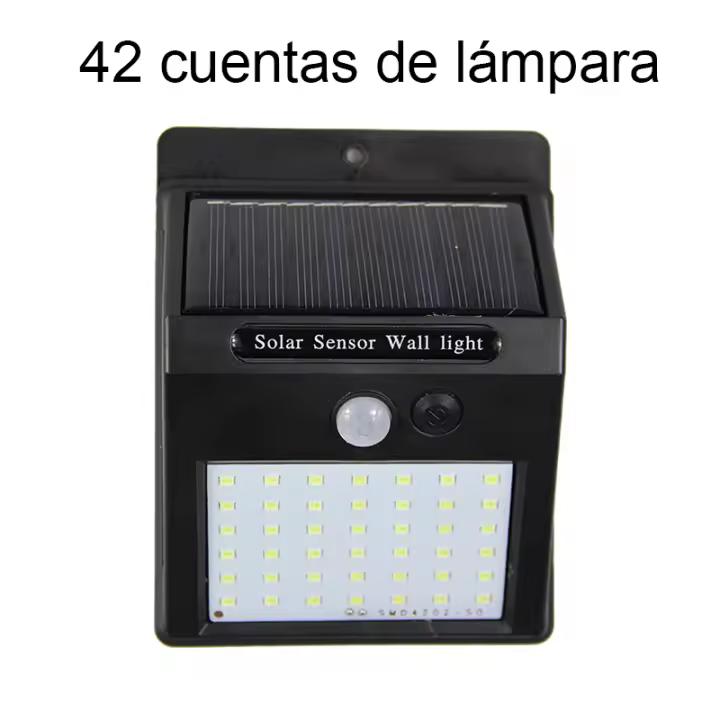 Luz Solar LED Exterior Inalámbrica de Pared  3 Modos de Iluminación Sensor de Movimiento para Jardín Cerca Estanque Fuente de Luz LED Normal con Batería Fabricado en China - 1