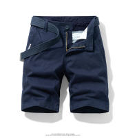 Shorts De Verano Para Hombre 100% Algodón Sólido Calidad Superior Ropa Social Casual Bermudas Sueltas De Lujo En Caqui Joggers De Perna Larga Cierre De Cremallera - details 5