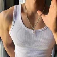 Chaleco deportivo de talla grande para hombre, camiseta sin mangas ajustada elástica de color sólido con absorción de sudor, ropa de calle para gimnasio y fitness - details 7