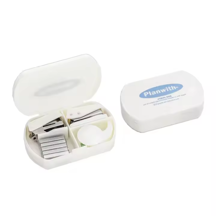 Herramienta de encuadernación Mini grapadora, perforadora de agujeros, juego de máquina de cinta Ins, caja de herramientas de álbum de recortes multifunción coreana, suministros para estudiantes, 3 piezas - 1