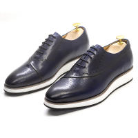Zapatos Oxford de gran tamaño de cuero, zapatos de hombre hechos a mano a juego de colores de moda. - details 3