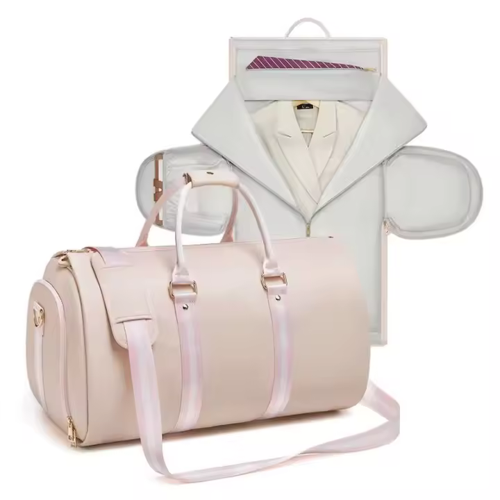 Ropa impermeable del fin de semana del viaje de los hombres de los deportes, bolso del equipaje del cuero de la PU, bolso de noche de las mujeres - 1