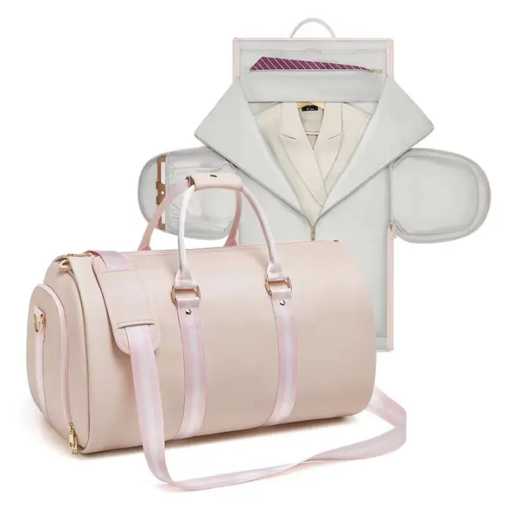 Ropa impermeable del fin de semana del viaje de los hombres de los deportes, bolso del equipaje del cuero de la PU, bolso de noche de las mujeres - 1