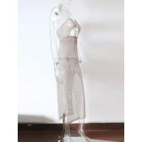 Vestido de Playa de Punto con Cordones de Verano Vestido Maxi de Crochet Metálico para Mujeres - details 3