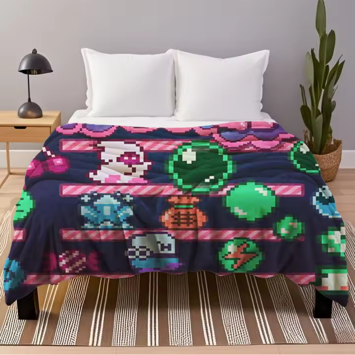 Manta moderna de franela que trae la pesadilla y funda nórdica, mantas para parejas, dormitorio de viaje con - 1