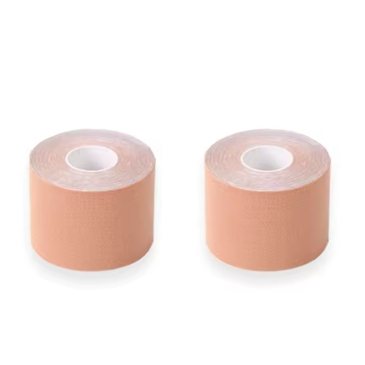 2 rollos de cinta para el pecho de 5cm, pegatinas para pezones, sujetadores invisibles para el cuidado de la cara, pegatinas de realce para levantamiento de ojos y cuello, eliminación de arrugas - 1