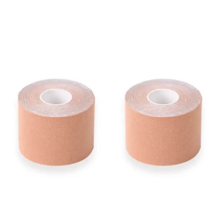 2 rollos de cinta para el pecho de 5cm, pegatinas para pezones, sujetadores invisibles para el cuidado de la cara, pegatinas de realce para levantamiento de ojos y cuello, eliminación de arrugas - 1