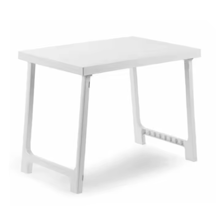 Mesa Plegable 78x56x60 Cm Blanca - Resina de Alta Calidad - 1