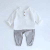 Conjunto de ropa de primavera para bebé, ropa de algodón orgánico suave, Top de manga larga y pantalón, 2 piezas - details 4