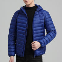 Chaqueta ligera con capucha para hombre, abrigo informal con relleno de plumón de pato blanco, a la moda, invierno, 2024, novedad de 90% - details 6