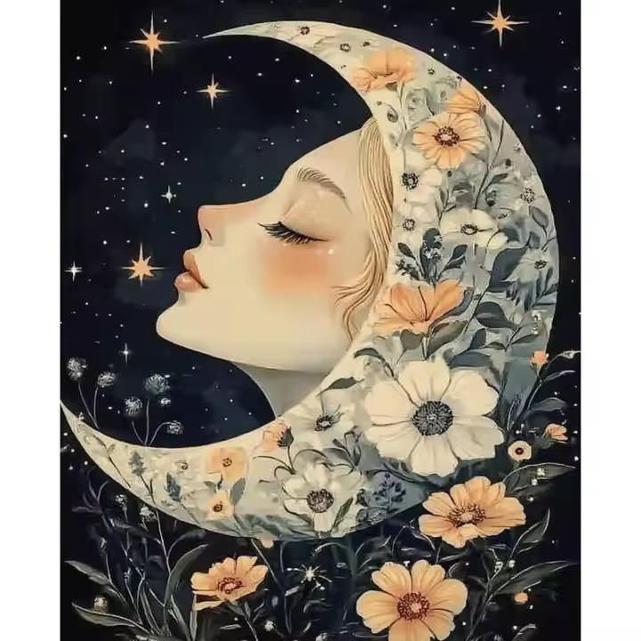 RUOPOTY Kits para colorear por números de flores para mujer, pintura acrílica por número, arte de pared, decoración del hogar - 1