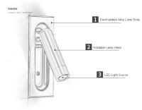 TOMAXIN-Lámpara LED de pared con interruptor integrado, accesorio para habitación de Hotel, estudio, dormitorio, cabecera, lectura, Europeo, Rectangular - details 1