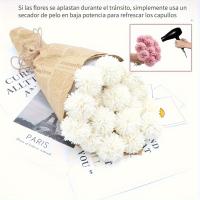Ramo de Crisantemo Artificial 5 Piezas de Bolas Blancas Realista para Bodas, Fiestas, Decoración del Hogar u Oficina Regalo Sin Mantenimiento para Ocasiones Especiales - details 7